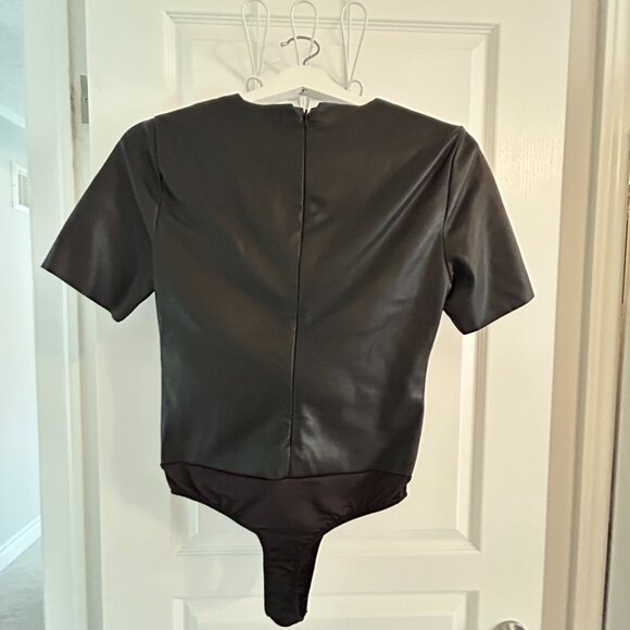 Marciano Guess Faux Leather Bodysuit - Sz S - Picture 3 of 6
